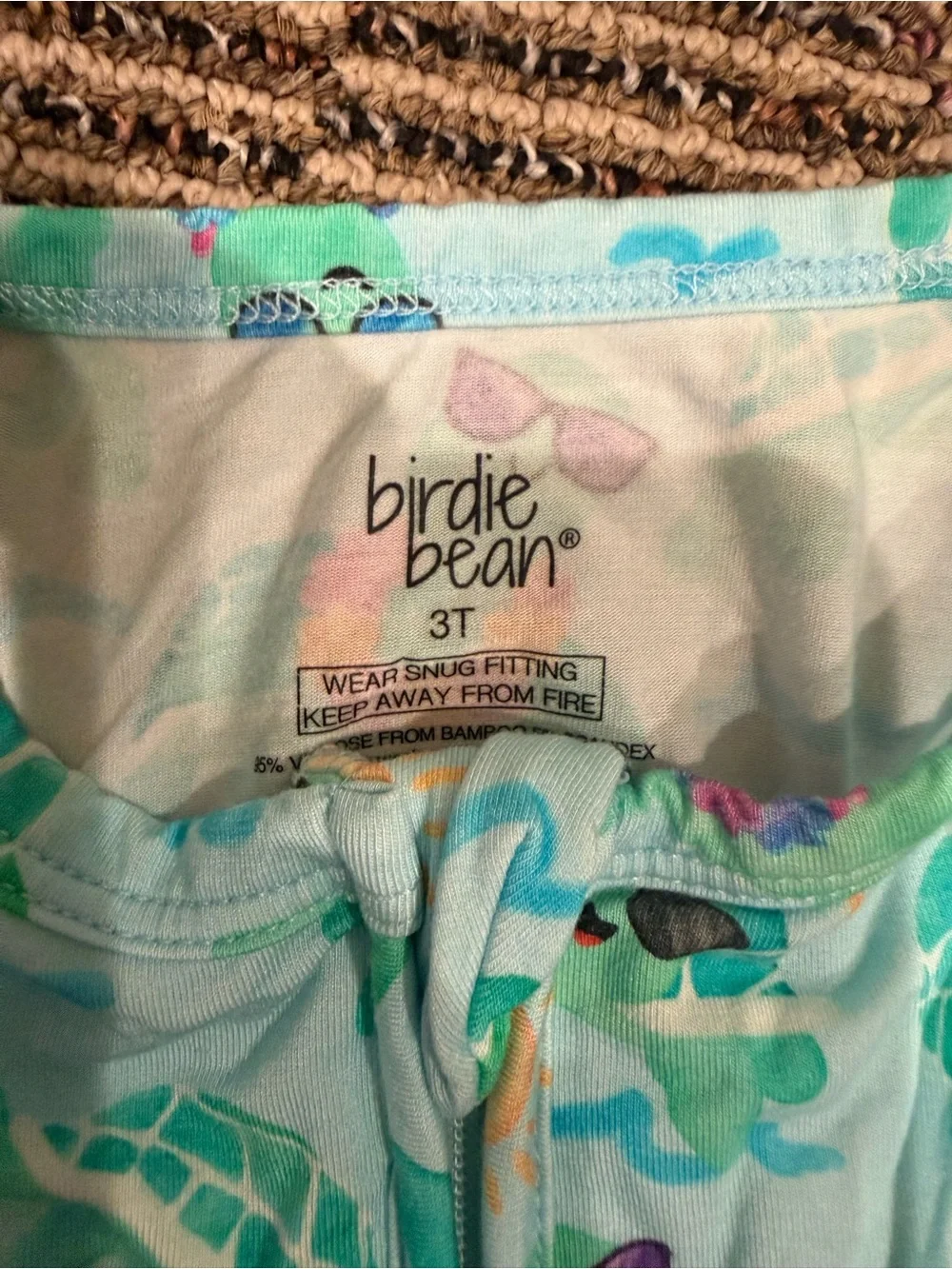 Birdie Bean bamboo turtle 3t convertible romper
